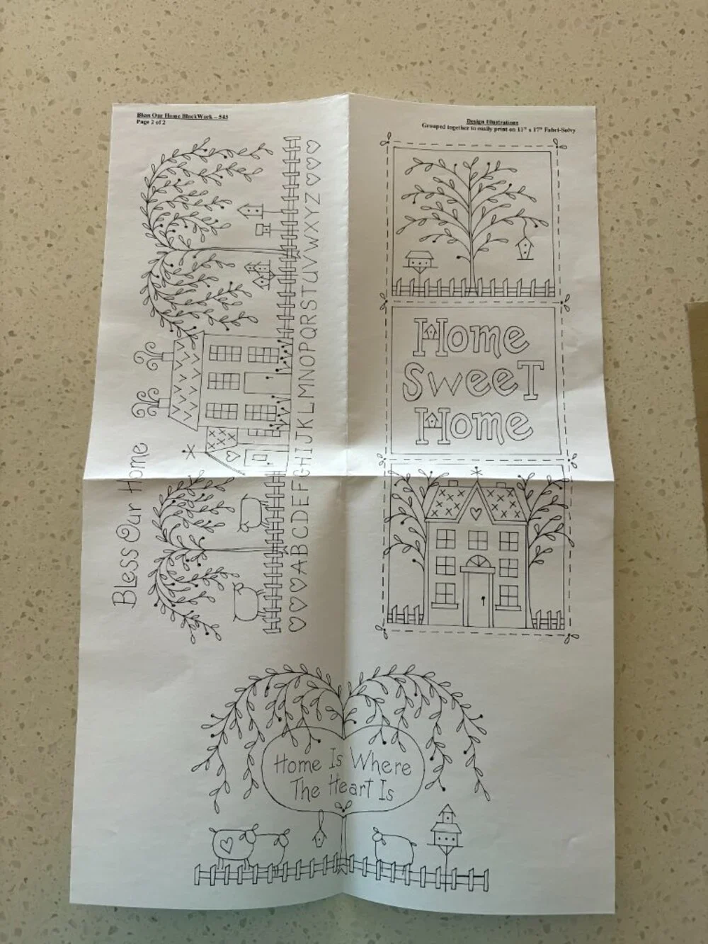 Bless our home sampler pattern